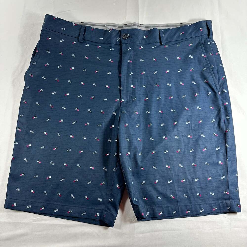 Walter Hagen Perfect 11 Performance Golf Shorts Mini Golf Cart Geometric Preppy